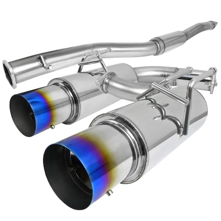 Spec-D Tuning 08-11 Mitsubishi Lancer Evolution N1 Style Catback Exhaust Burnt Tip MFCAT3-LAN08T-SD